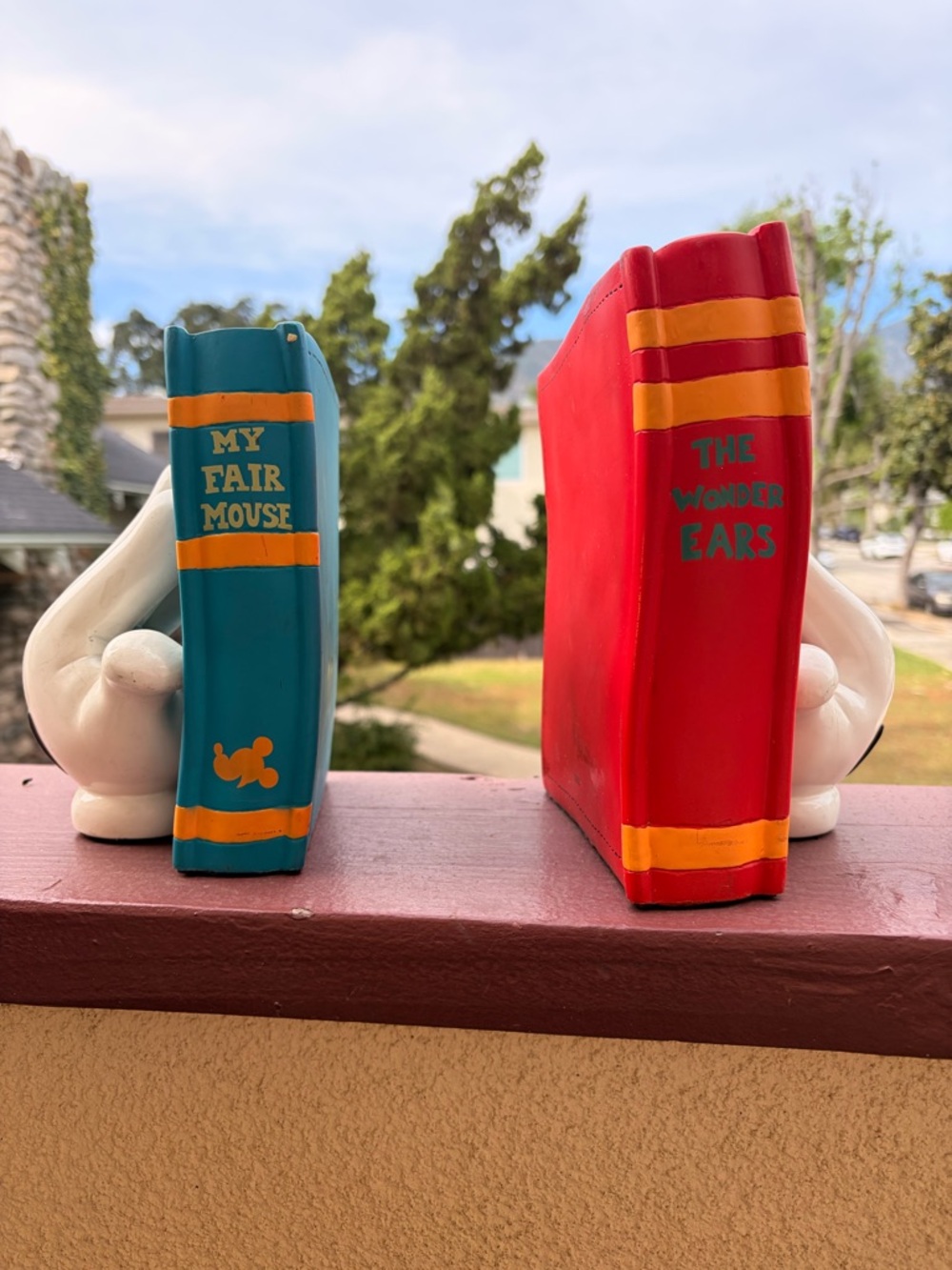 Vintage Mikey Mouse Bookend Set